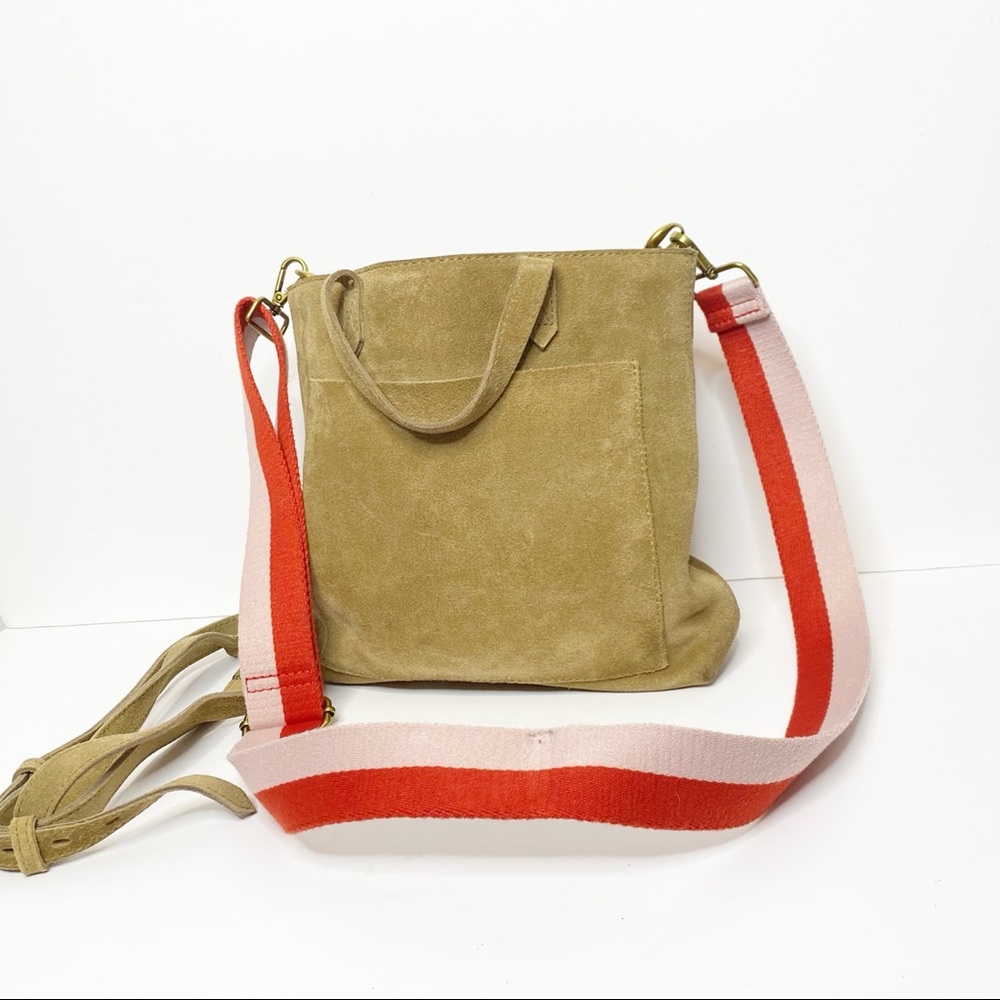 Madewell Suede Transport  Tote Small Brown